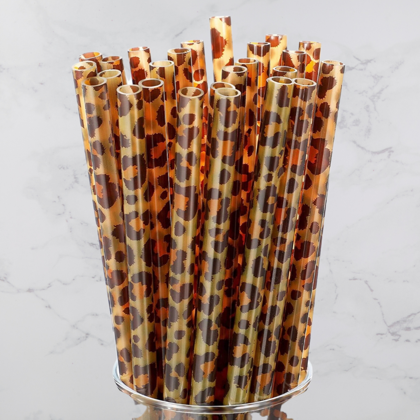 02 Leopard Print Reusable Straws